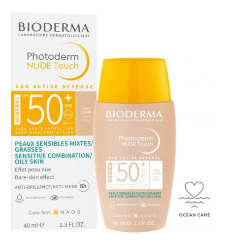 Bioderma Photoderm Nude Touch Spf50+ Mixta/grasa T.muy Claro