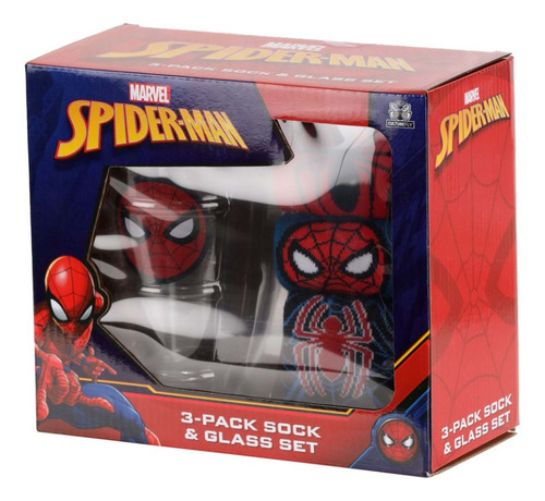 Set Regalo Spider-man Marvel Caja De Medias Y Vaso