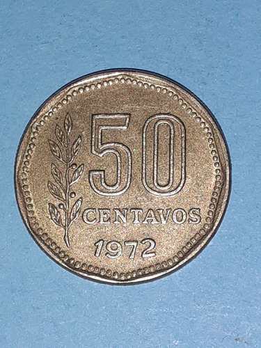Moneda De 50 Centavos Del Año 1972