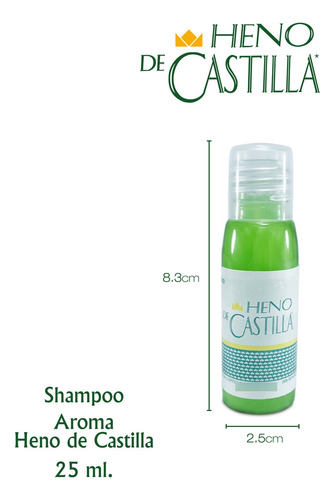 Shampoo 25 Ml - Heno De Castilla, Amenidades Hoteleras, 144u