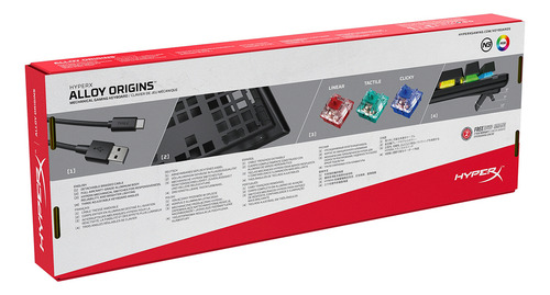 Teclado Mecanico Hyperx Alloy Origins Rgb Red