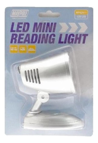 Lámpara De Lava - Mini Luz De Lectura Led Plateada De 12