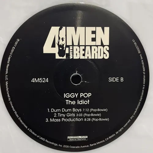 Lp Iggy Pop - The Idiot Import Usa 180g Colorido 1000 Copies
