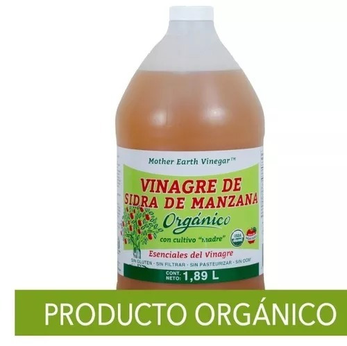 Vinagre De Sidra De Manzana Orgánico Mother Earth 1.89lt