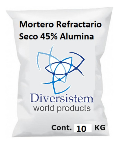 Mortero Refractario Seco Bulto De 10 Kilos Cubre 1 Mt2 Aprox