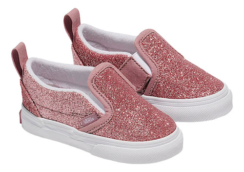 Vans Classic Slip-on Gliter V Inf Para Niña Color Rosa