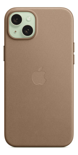 Case Tecido Finewoven Magsafe Iphone 15 Plus Cinza Castanho