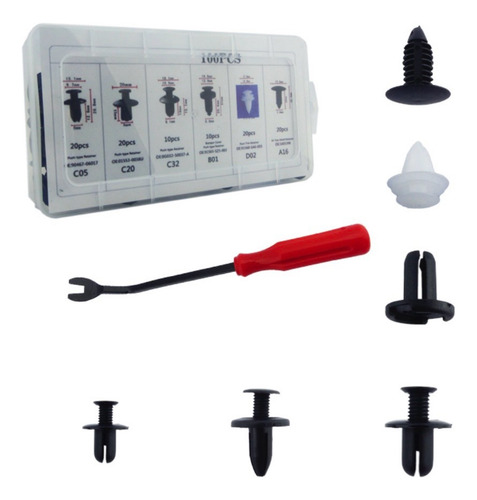 Kit Clicp Plástico Para Carrocería Auto Camioneta