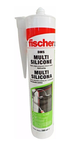 Sellador De Silicona Multiuso Transparente Fischer X 280 Ml