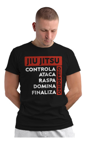 Camiseta Jiu Jitsu Camisa Vale Tudo Bjj Masculina Competidor