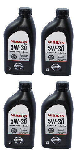 Kit 4lt Aceite Nissan 5w30 Rogue 2013