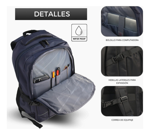 Mochila Ejecutiva Laptop Skv Original Resistente Reforzada