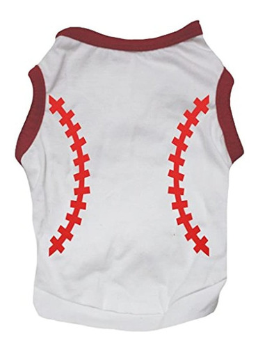 Petitebella Estampado De Beisbol Camisa Roja Blanca Ropa Pa