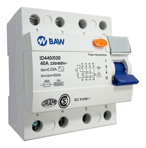 Interruptor diferencial 4P 40A ID440/030 BAW