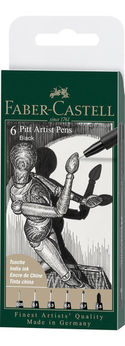 Faber-castell Fpitt Artist Pen Wallet 6 Con Puntas Surtidas