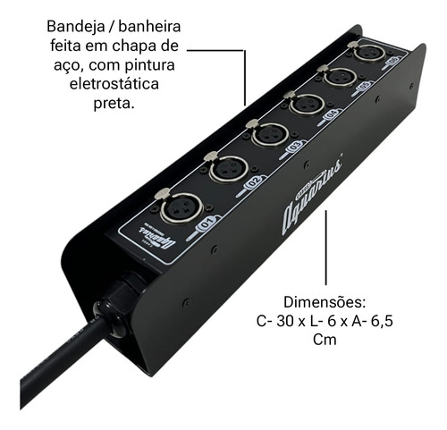 Multicabo Com Medusa 6 Vias Cabos Aquarius - 25 Metros