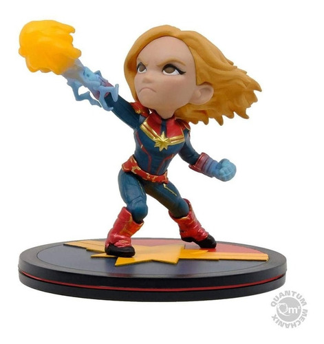 Figura Qfig Diorama Capitã Marvel Quantum Mechanix 10cms