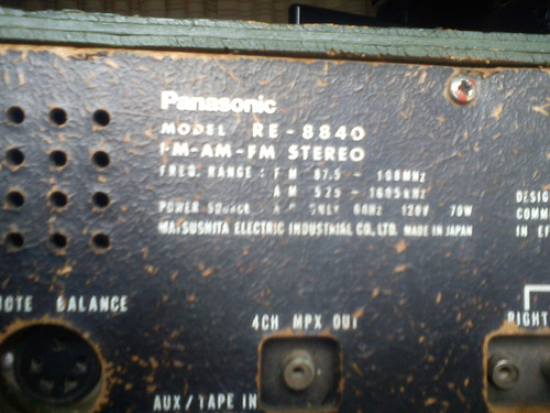 Amplificador Panasonic 8 Track Re-8840 (Usado)