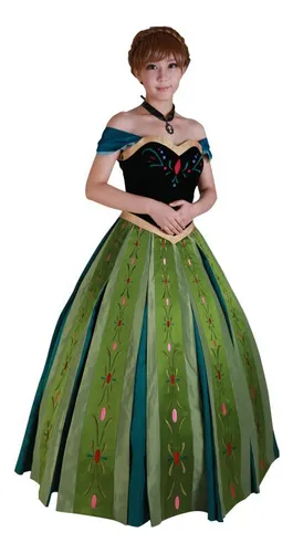 Disfraz De Ana Frozen Verde MercadoLibre