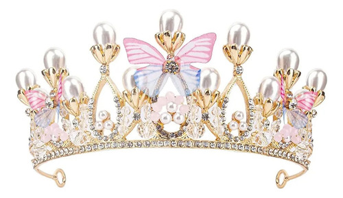 Presente Para Menina: Coroa De Princesa Com Pérolas E Borbol