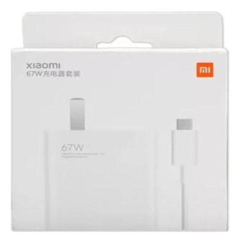 Cargador Xiaomi 67w Original + Cable 6a Naranja Carga Rapida