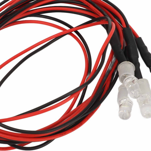 Juego De 5 Luces Rc Car Parts, 7,4 V, 5 Mm, 2 Led Azules Y V