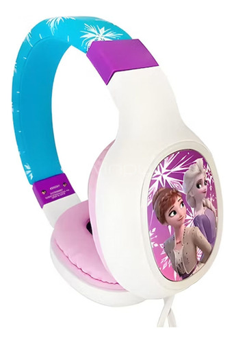 Audifonos Estero Con Cable Microfono Disney Frozen Lila