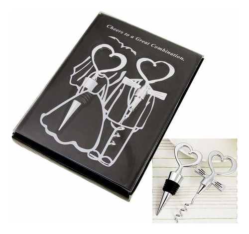 Wine Stopper And Opener Gift Set Special Wedding Gift Lov