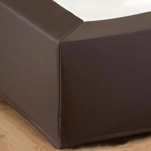 Imagen 7 de 7 de Cubre Sommier Ecocuero 160 X 200 Queen Negro Ecologico