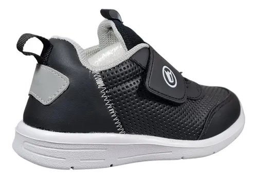 Zapatillas negras con abrojo para niños new arrivals