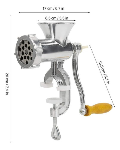 Picadora De Carne Manual N12 Con Embutidor Diginet