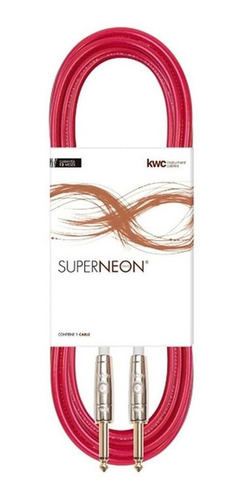 Cable Kw Instrumento Plug Kwc Superneon 191rd 6 Metros Rojo