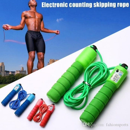 Imagen 2 de 8 de Cuerda Para Saltar Con Contador Cardio Deporte / Lhua Store