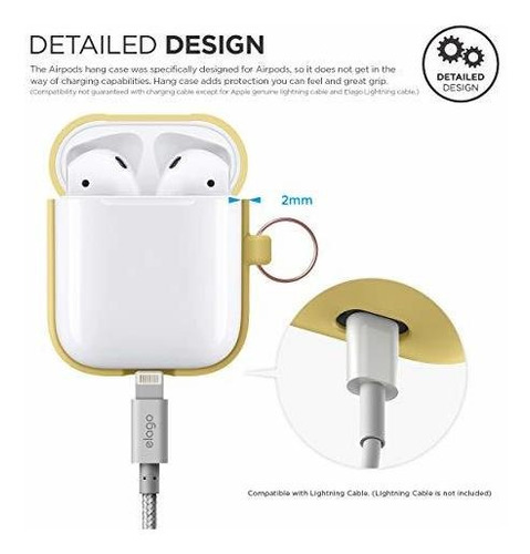 Funda Para AirPods De Silicona Flexible En Color Amarillo