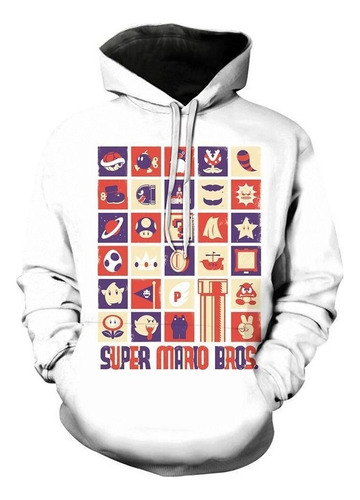 Sudaderas Con Capucha Anime Super Mario Bros 3d Impreso