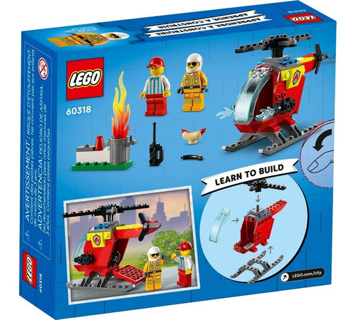 Imagen 2 de 6 de Lego® City - Helicóptero De Bomberos (60318)