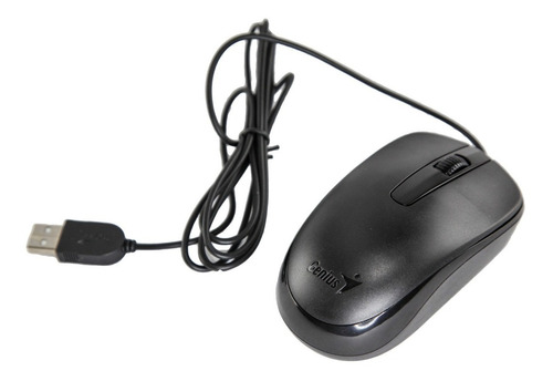 Mouse Genius Optico 1000 Dpi Usb Negro Cable Dx-120 1° Htec