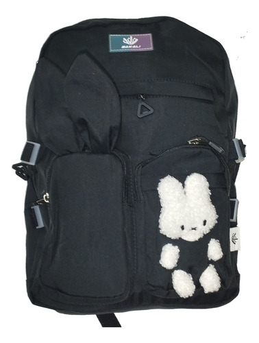 Mochila Escolar Orejas Conejito Bolsillos M-220 - La Valija