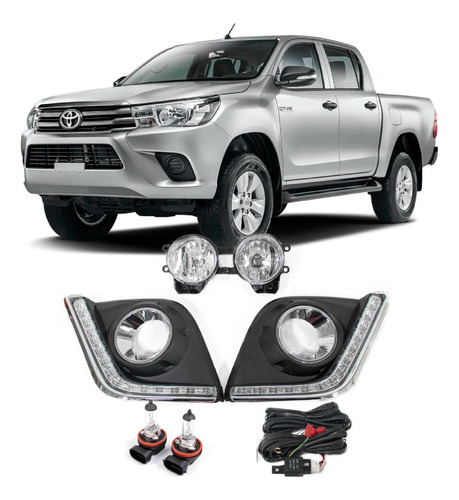 Faros Niebla Led Toyota Hilux Revo 2015 2016 2017 2018 Drl