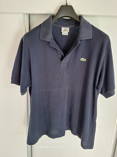 Remera Original Lacoste ,talle L Grande ,color Azul,