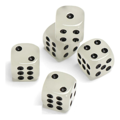 Juego De Luminosos Dados, Mxlod-003, 15 Pzas En 3 Paquete, 9 Color Blanco Luminoso