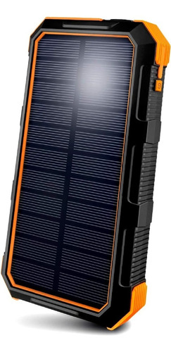 Cargador Solar Portátil Con Linterna Led De 4 Modos Ip67