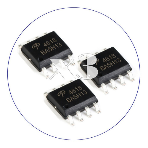 Set X 3 4618 Ao A0 Ao4618 A04618 Dual Mosfet +/- 40v Sop-8