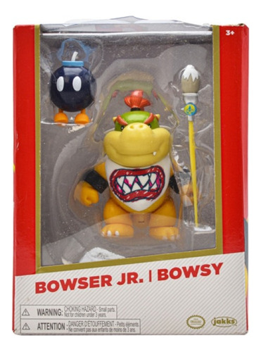 Super Mario Bowser Jr Bowsy Figura Articulada Jakks Oro Cd