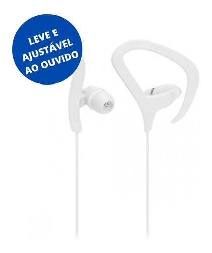 Fone De Ouvido Intra Auricular Earhook Pro Branco Ph357