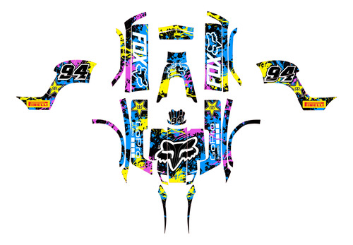 Atv150 Atv180 Calcas Skins Graficos Stickers Laminado Enduro