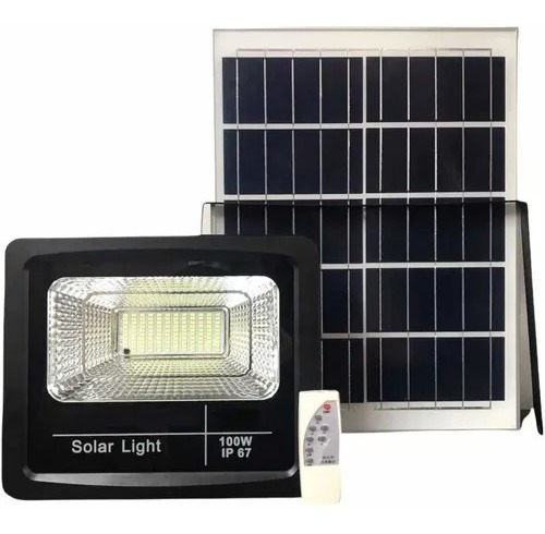 Reflector Lampara Led Panel Solar 750c 100w Recargable