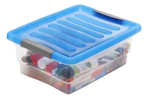 Organizador Plástico X12 Con Tapa 10 Litros Transparente