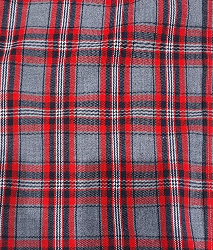 Camisa Birmania Garage Abrigo Villela Gris Y Rojo