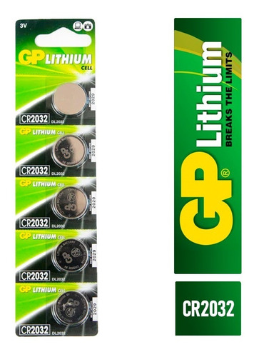 Tira 5 Pilas Gp Lithium 3v Cr2032 
